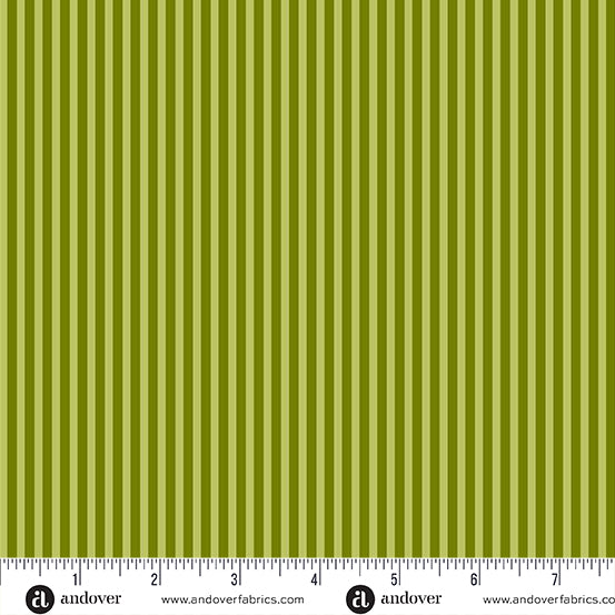 Simply Stripe Lime quilting fabric, part of the Simply Stripe fabric collection by Andover Fabrics (SKU: A-10238-V1)