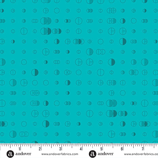 Scout Aqua quilting fabric, part of the Color Camp fabric collection by Alison Glass (SKU: A-10423-T)