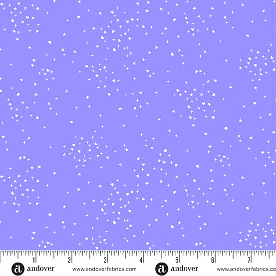 PREORDER - Heart Stars in Light Purple - A-1091-P2 - HALF YARD