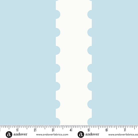 Cotton quilting fabric pattern called 'Stripe in Fog'. Part of the 'Stamp Stripe' fabric collection. Designed by Alison Glass for fabric company Andover Fabrics. SKU: A-1131-LB. 44-45 inch width.