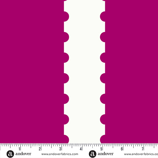 Stamp Stripe - Stripe in Raspberry - Alison Glass - A-1131-R - Half Yard