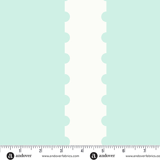 Stamp Stripe - Stripe in Mint - Alison Glass - A-1131-T - Half Yard