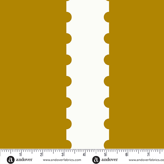 Stamp Stripe - Stripe in Lichen - Alison Glass - A-1131-Y - Half Yard
