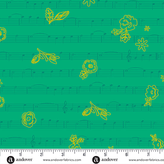 PREORDER - Soliloquy - Singalong in Fern- Alison Glass - A-1222-G - Half Yard