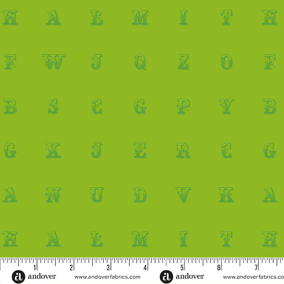 PREORDER - Soliloquy - Typeset in Lime - Alison Glass - A-1223-G - Half Yard