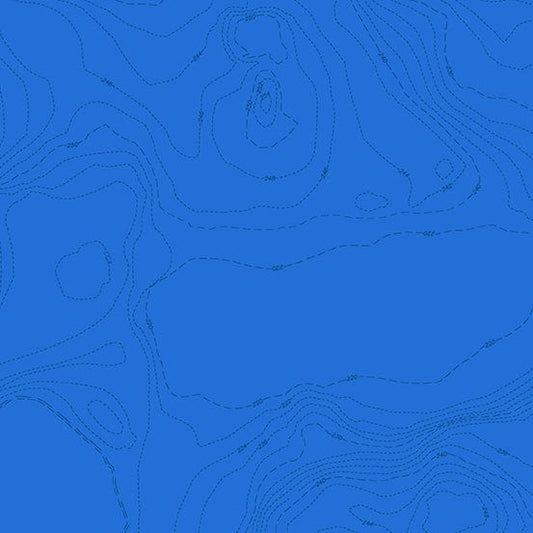 A closeup shot of the quilting fabric pattern called Pond Topography, designed by Alison Glass as part of the Sun Print 2023 collection. The SKU is A-556-B.