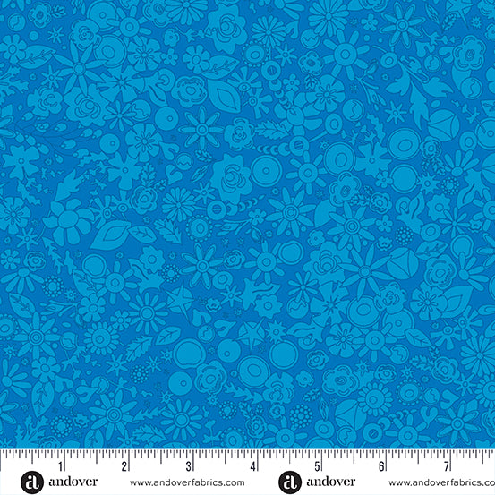 PREORDER - SunPrint 2024 - Woodland in Cobalt - A-790-B1 - Half Yard