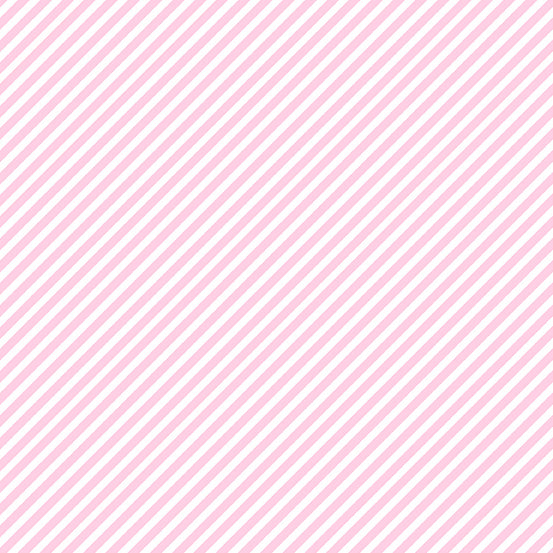 Cotton quilting fabric pattern called 'Bias Stripe in Light Pink'. Part of the 'Sweet Shoppe' fabric collection. Designed by Windham Fabrics for fabric company Windham Fabrics. SKU: A-9236-E. 44-45 inch width.