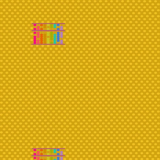 Cotton quilting fabric pattern called 'Abacus Dot in Tigers Eye'. Part of the 'Ellipse' fabric collection. Designed by Alison Glass for fabric company Andover Fabrics. SKU: A-9886-Y. 44-45 inch width.