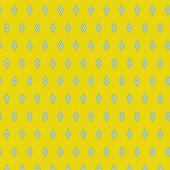 Copy of Fabrics from the Attic - Alien Diamond in Gooseberry - Giuseppe Ribaudo for Andover - A-9983-Y - Half Yard