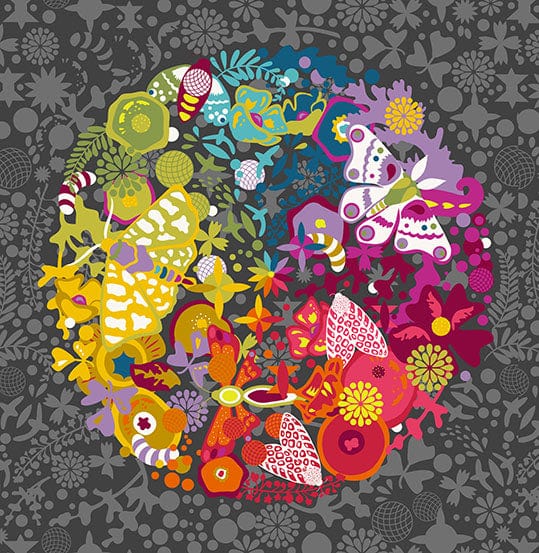 Night Art Theory Whole Cloth - 108" Wideback Fabric - Color Wheel by Alison Glass