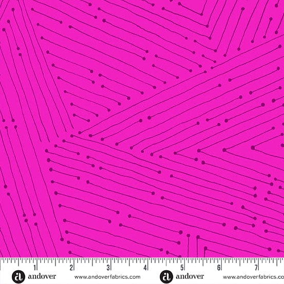 Electric Pink Gravitation wideback quilting fabric, part of the 40 fabric collection by Giucy Giuce (SKU: AW-1514-E)