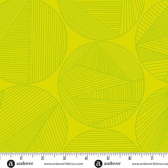Electric Yellow Sphere wideback quilting fabric, part of the 40 fabric collection by Giucy Giuce (SKU: AW-1515-G)