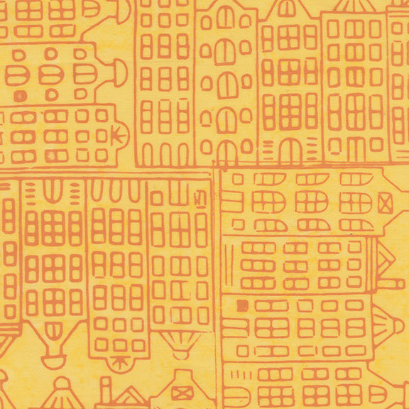 Dutch Days - Amsterdam in Pineapple - Shayla Wolf - 748Q-2 - Half Yard (Preorder)