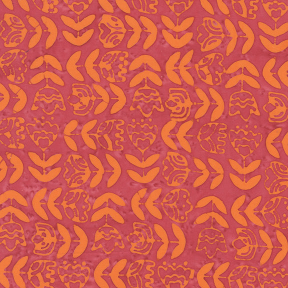 Dutch Days - Tulip Study in Strawberry - Shayla Wolf - 750Q-1 - Half Yard (Preorder)