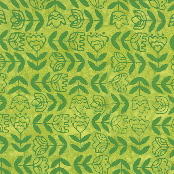 Dutch Days - Tulip Study in Sprout - Shayla Wolf - 750Q-2 - Half Yard (Preorder)