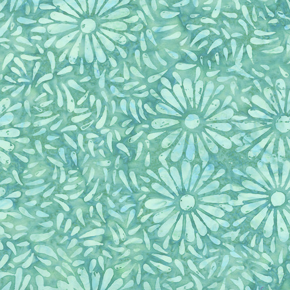 Daisy Petals - Daisy Petals in Eucalyptus Mist - Jacqueline De Jonge - 8129Q-18 - Half Yard (Preorder)