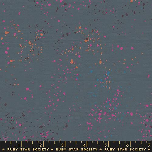 A closeup shot of the canvas fabric pattern called Speckled, designed by Rashida Coleman Hale, in the Ghostly colorway. RS11177 135L