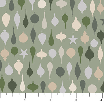 Snowfall - Baubles in Sage - Pippa Shaw - 91031M-71