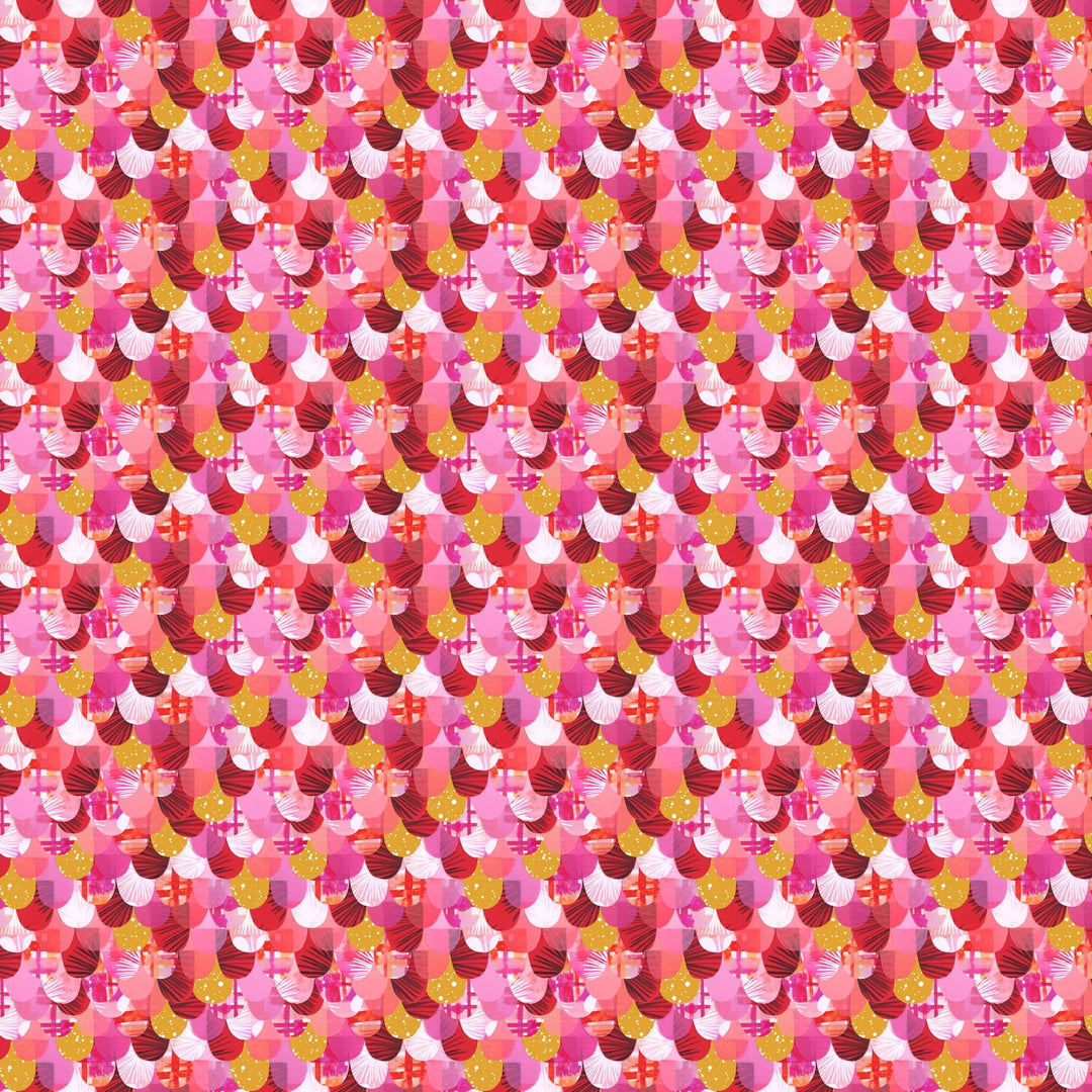Painted Garden - Scallops in Orange - 91060-56 - Half Yard