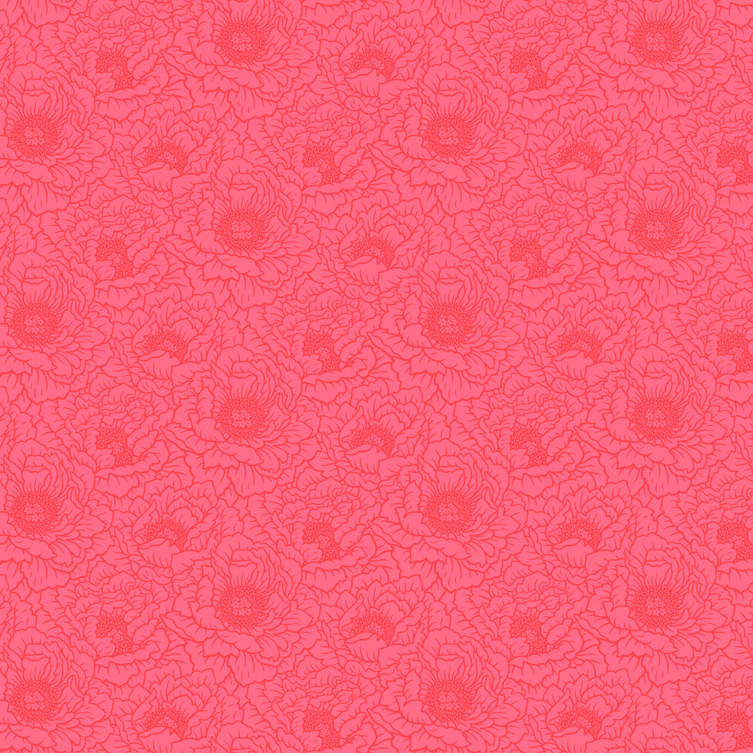 Full Bloom - Peony in Coral - Heather Bailey - 91093-26 - Half Yard