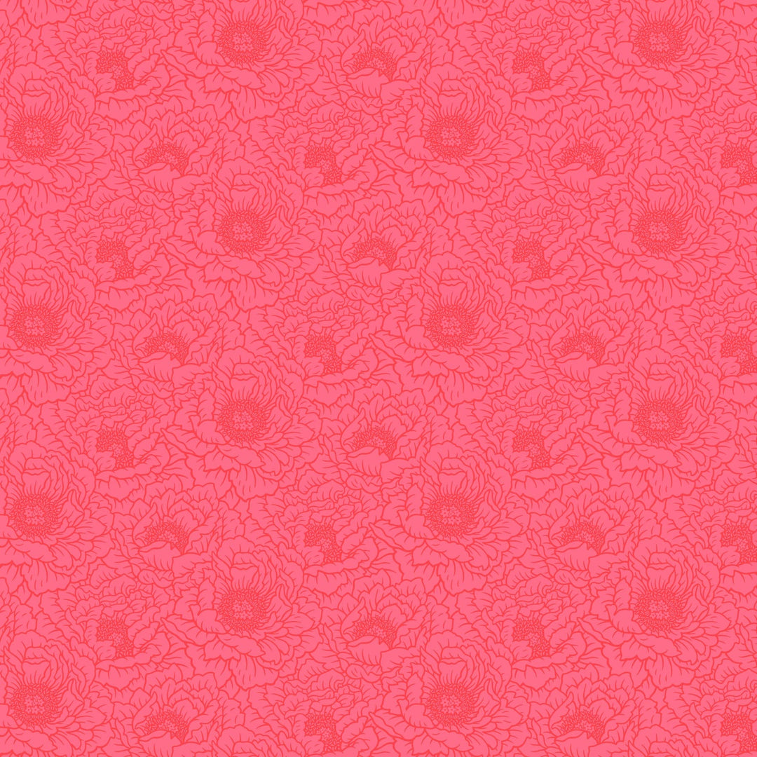 Full Bloom - Peony in Coral - Heather Bailey - 91093-26 - Half Yard