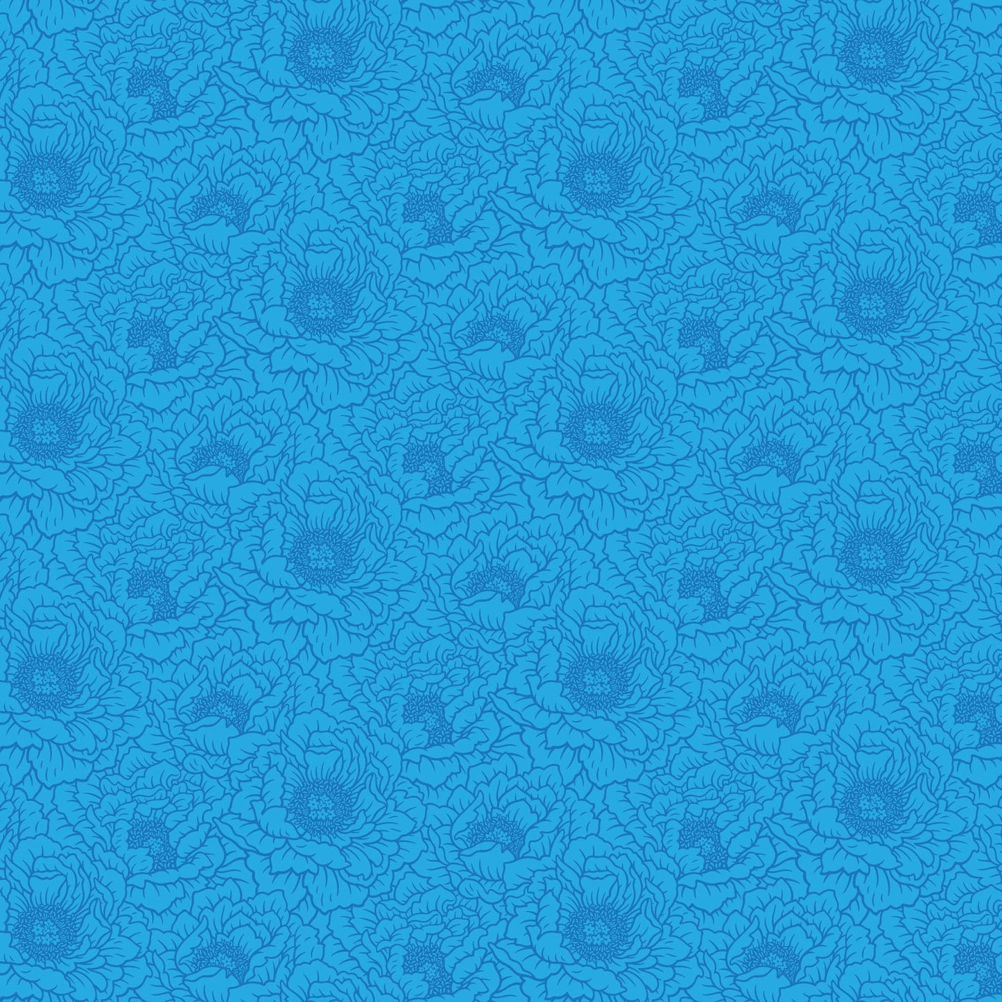 Full Bloom - Peony in Blue - Heather Bailey - 91093-42 - Half Yard