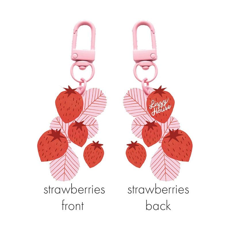 Zipper Gltr Charm Strawberry Bi - Funny Valentine by Lizzy House - SKU: LHFVZ002 (Preorder)