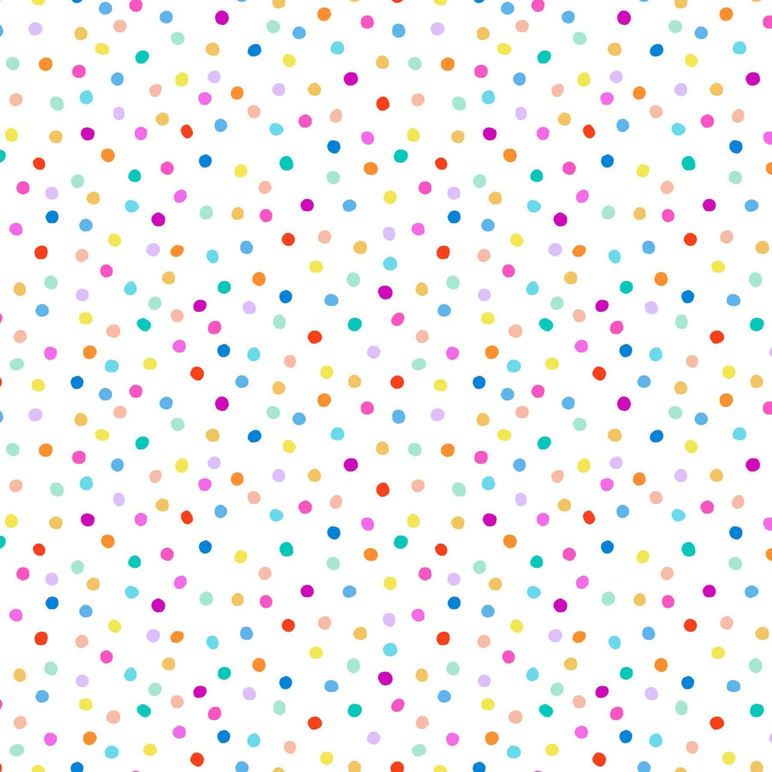 Dovetail - Pompoms in White Multi - 92027-10 - Half Yard