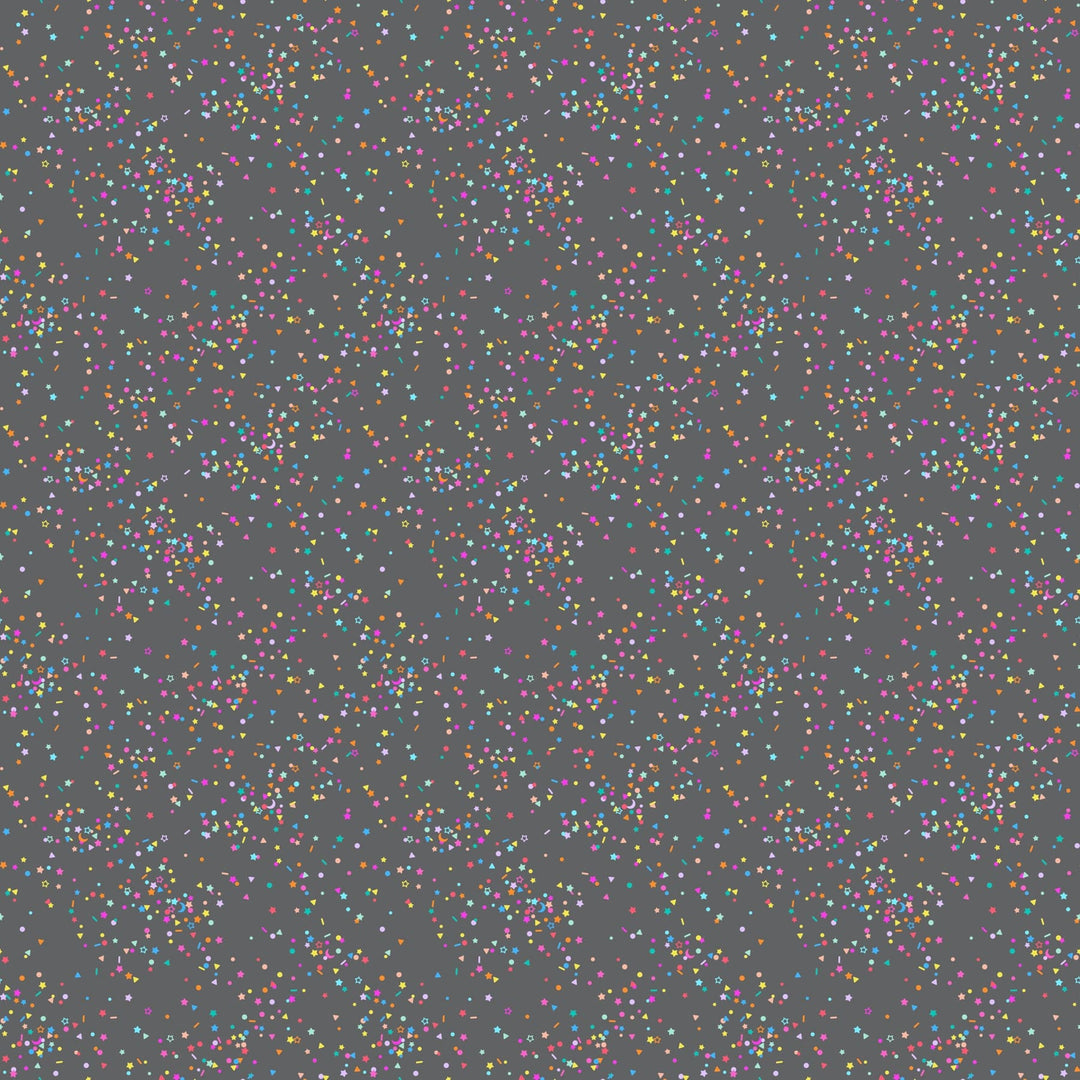 A closeup shot of the quilting fabric patterns called Sprinkles, designed by Ghazal Razavi. The SKU is 92093-95.
