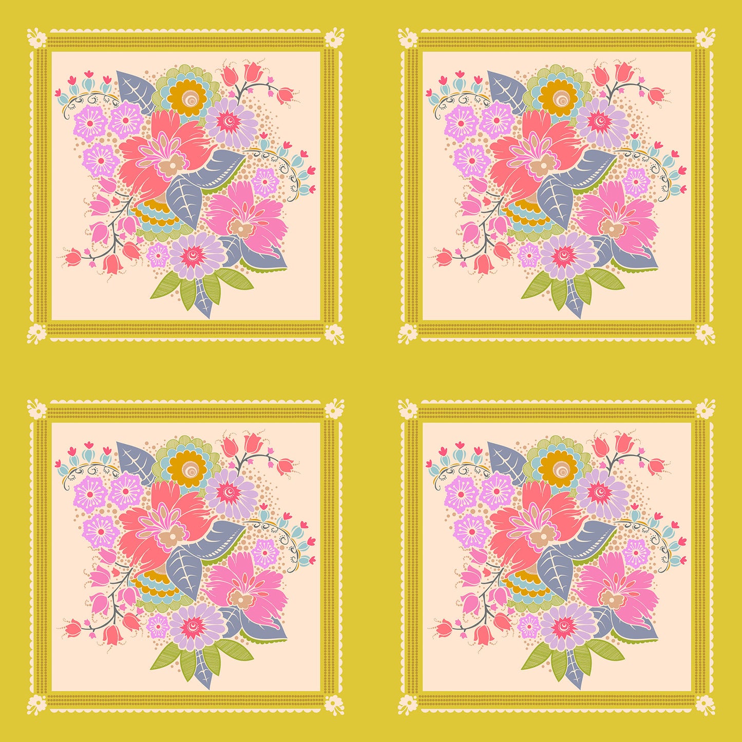 Square Dance in Tart quilting fabric, part of the Allegory fabric collection by Anna Maria Textiles (SKU: AMT144-71V)