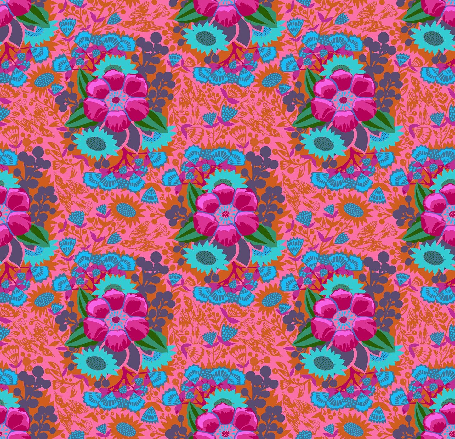 Centerpiece in Juicy quilting fabric, part of the Overdressed fabric collection by Anna Maria Textiles (SKU: AMT150-23L)