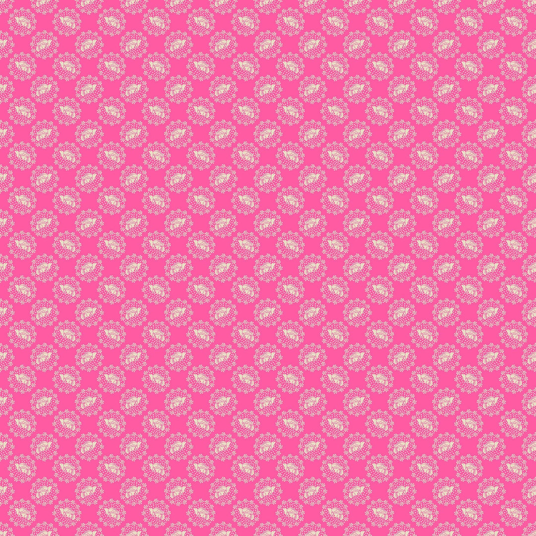 Peaceful in Joyful quilting fabric, part of the Cozy Christmas fabric collection by Anna Maria Parry (SKU: AMT163-25C)