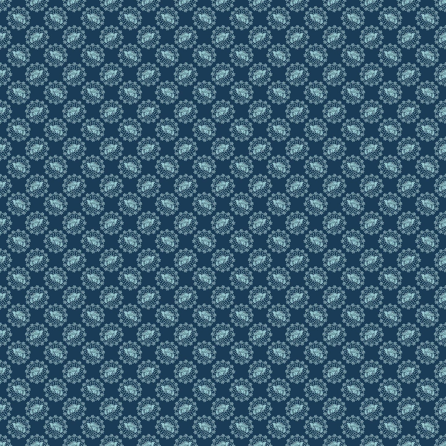 Peaceful in Solstice quilting fabric, part of the Cozy Christmas fabric collection by Anna Maria Parry (SKU:AMT163-62L)