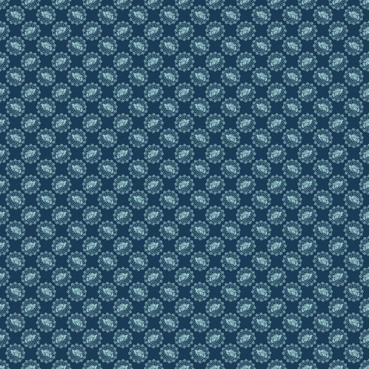 Peaceful in Solstice quilting fabric, part of the Cozy Christmas fabric collection by Anna Maria Parry (SKU:AMT163-62L)
