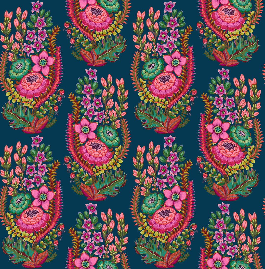 Outstretched in Azure quilting fabric, part of the Rhapsody fabric collection by Anna Maria Parry (SKU: AMT170-49C)
