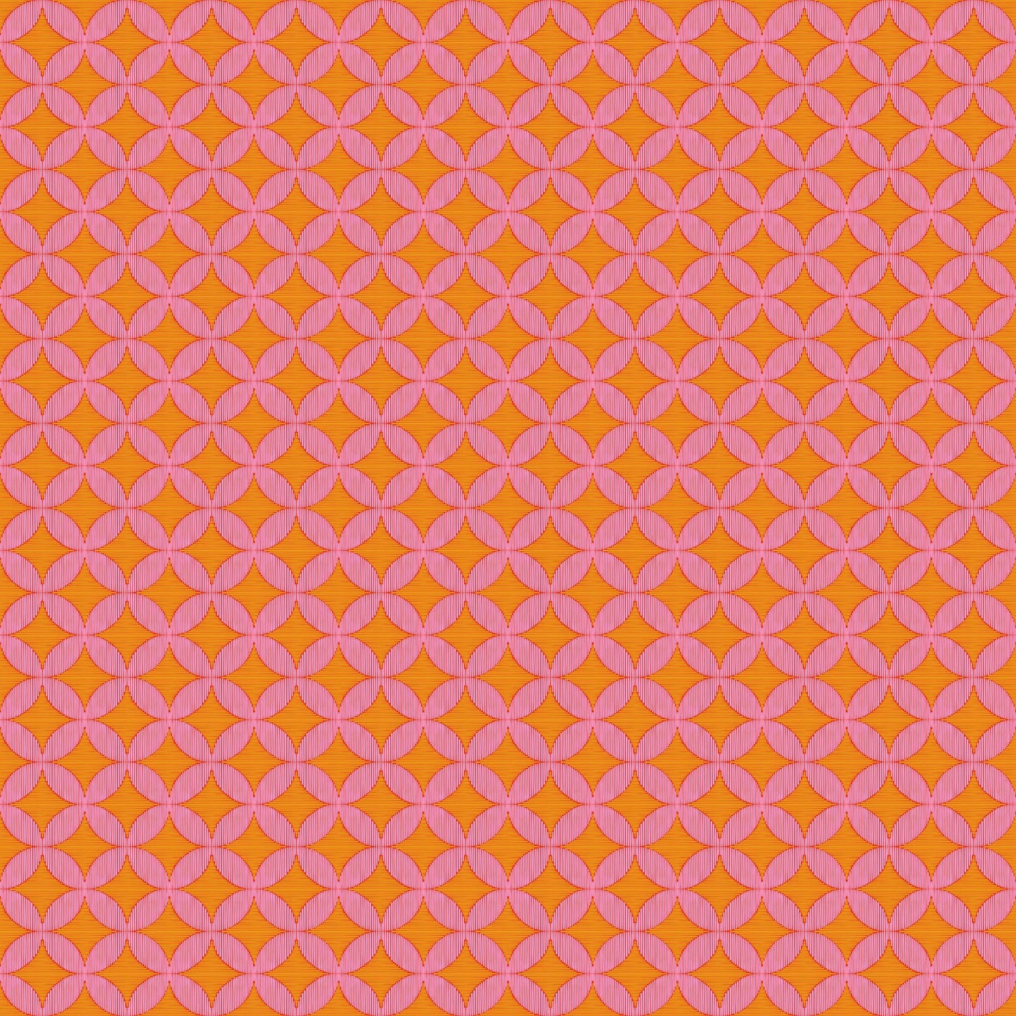 Woven Windows in Mango quilting fabric, part of the Rhapsody fabric collection by Anna Maria Parry (SKU: AMT171-23C)