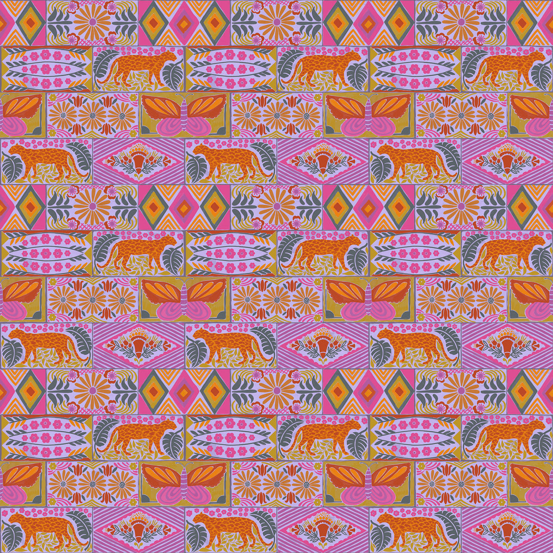 Bricklayer in Haze quilting fabric, part of the Rhapsody fabric collection by Anna Maria Parry (SKU: AMT174-82L)