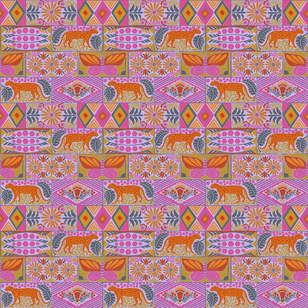 Bricklayer in Haze quilting fabric, part of the Rhapsody fabric collection by Anna Maria Parry (SKU: AMT174-82L)