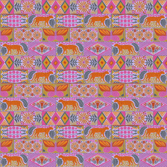 Bricklayer in Haze quilting fabric, part of the Rhapsody fabric collection by Anna Maria Parry (SKU: AMT174-82L)