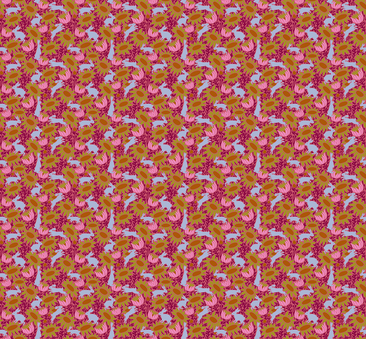 Chase in Strawberry quilting fabric, part of the Mosaic Menagerie fabric collection by Anna Maria Textiles (SKU: AMT187-23L)