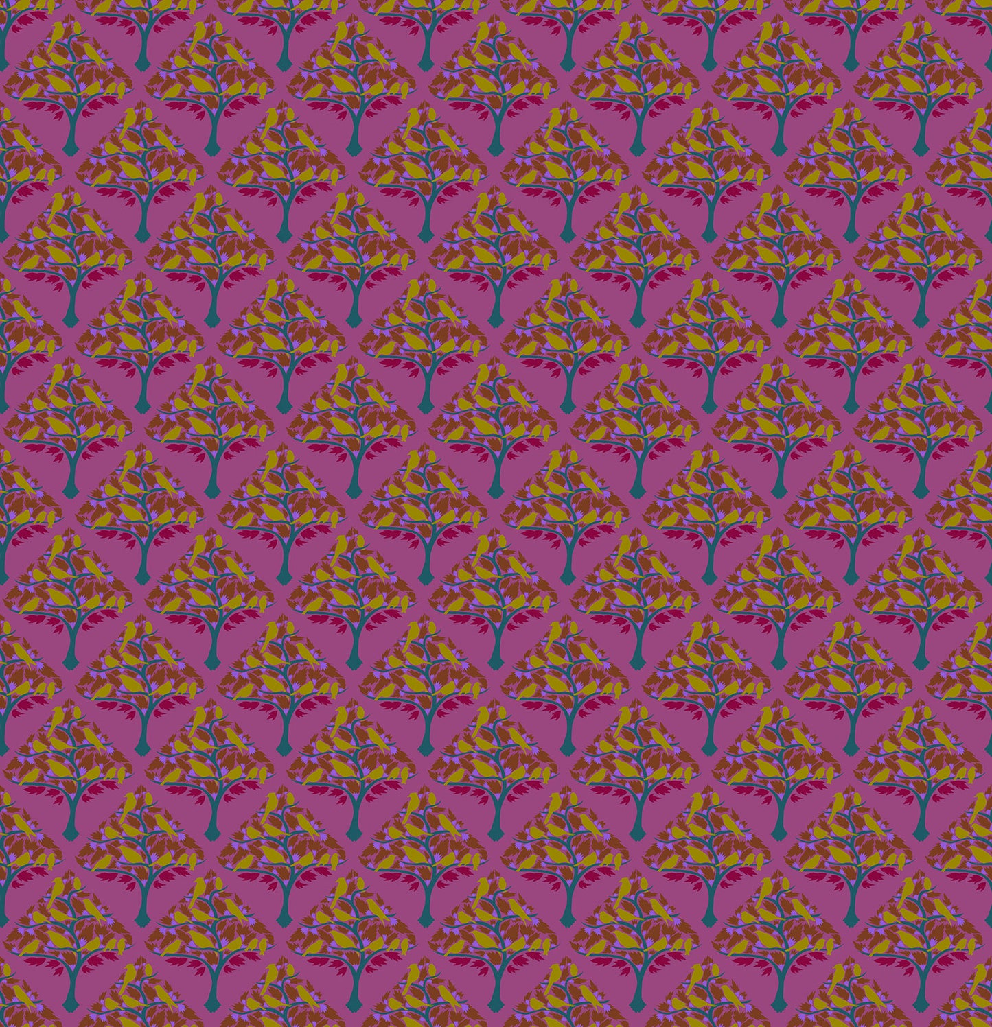 Ornaments in Plum quilting fabric, part of the Mosaic Menagerie fabric collection by Anna Maria Textiles (SKU: AMT190-84L)