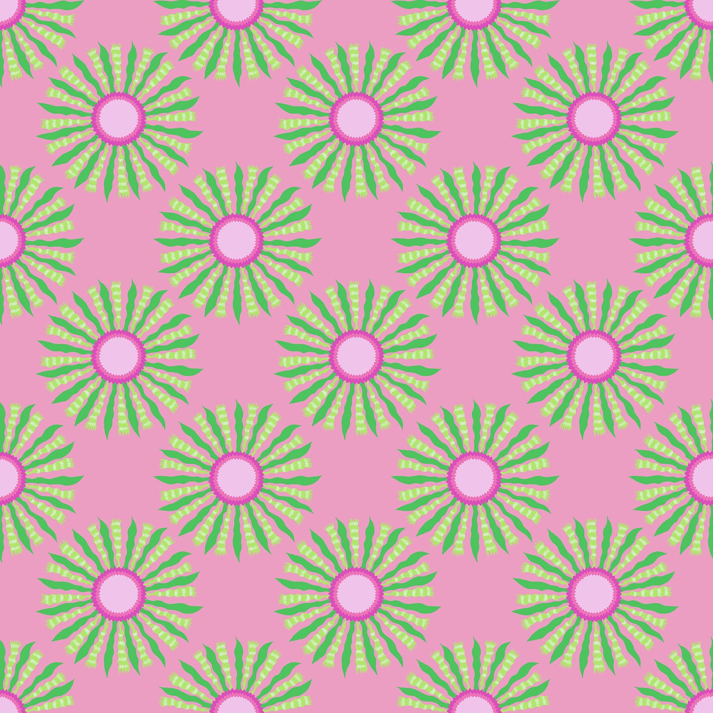 Ribbon Rays in Bubblegum quilting fabric, part of the Sunseekers fabric collection by Anna Maria Textiles (SKU: AMT196-20C)