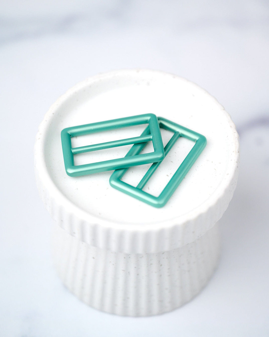 Pink Door Hardware - 1.5" Slider - Matte Aqua - 2 per Pkg. - AQ-15-SL