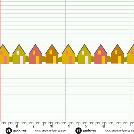 Paper Pen Pal quilting fabric, part of the Camp Kitschy Lala fabric collection by Alison Glass (SKU: A-1714-L)