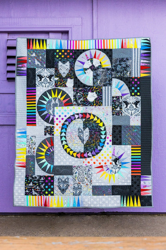 Emperor's Wheel Quilt Kit - Graywork by Tula Pink - Fabric Only (Preorder)