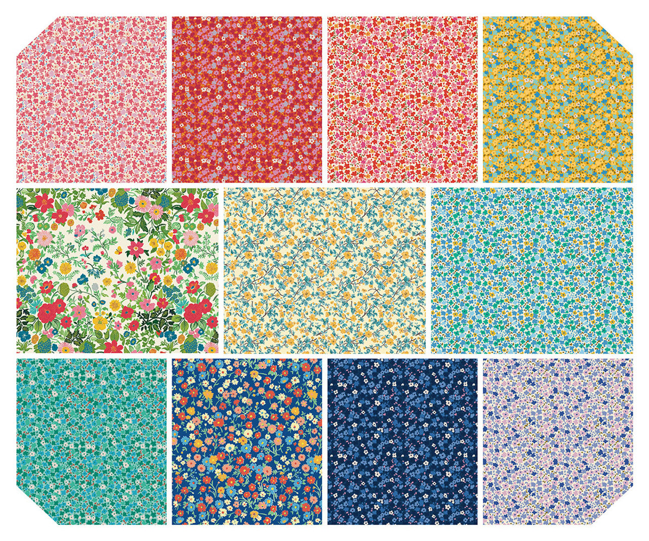 Petite Florals Fat Quarter Bundle - Petite Prints by August Ellery - 12 pcs (Preorder)