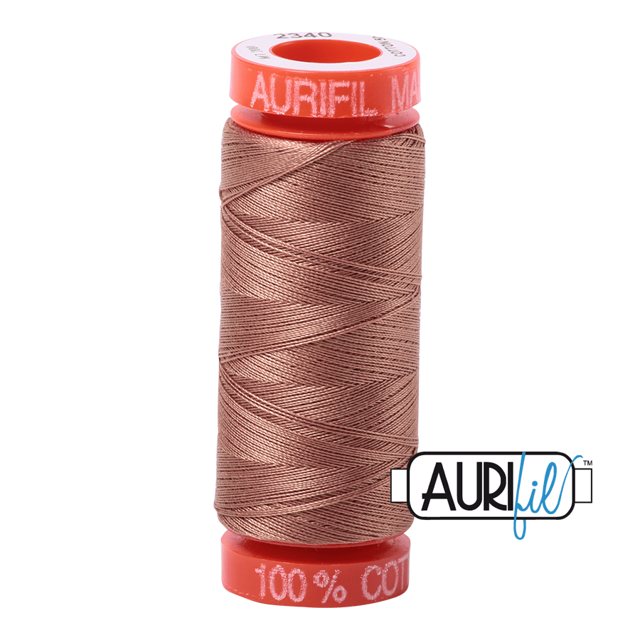 Aurifil Cotton Mako Thread - 50wt - 200m Spool - Rusty Orange - MK50SP200-2240