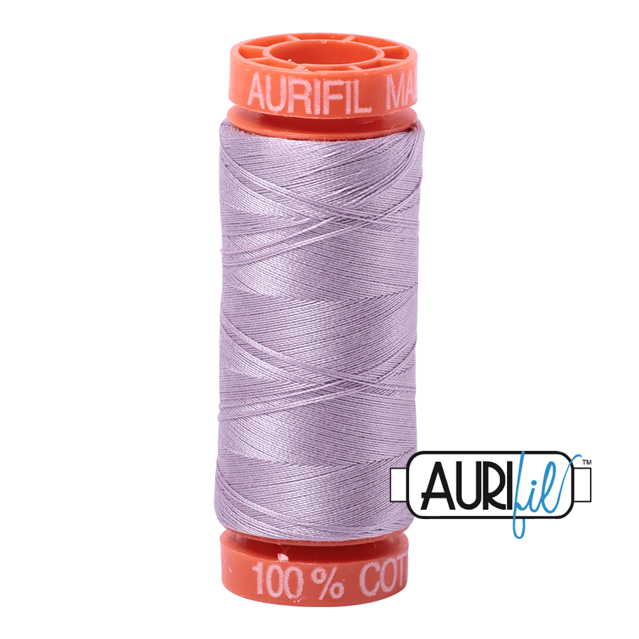 Aurifil Cotton Mako Thread - 50wt - 200m Spool - Lilac - MK50SP200-2562