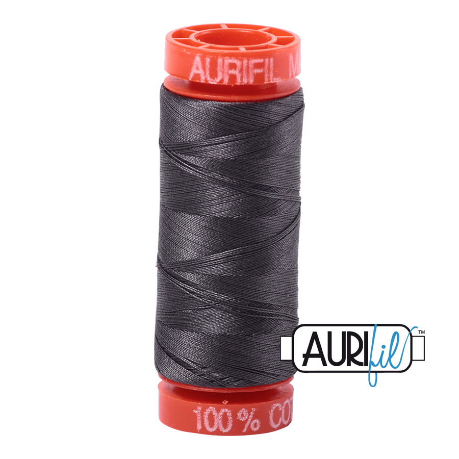Aurifil Cotton Mako Thread - 50wt - 200m Spool - Dark Pewter - MK50SP200-2630